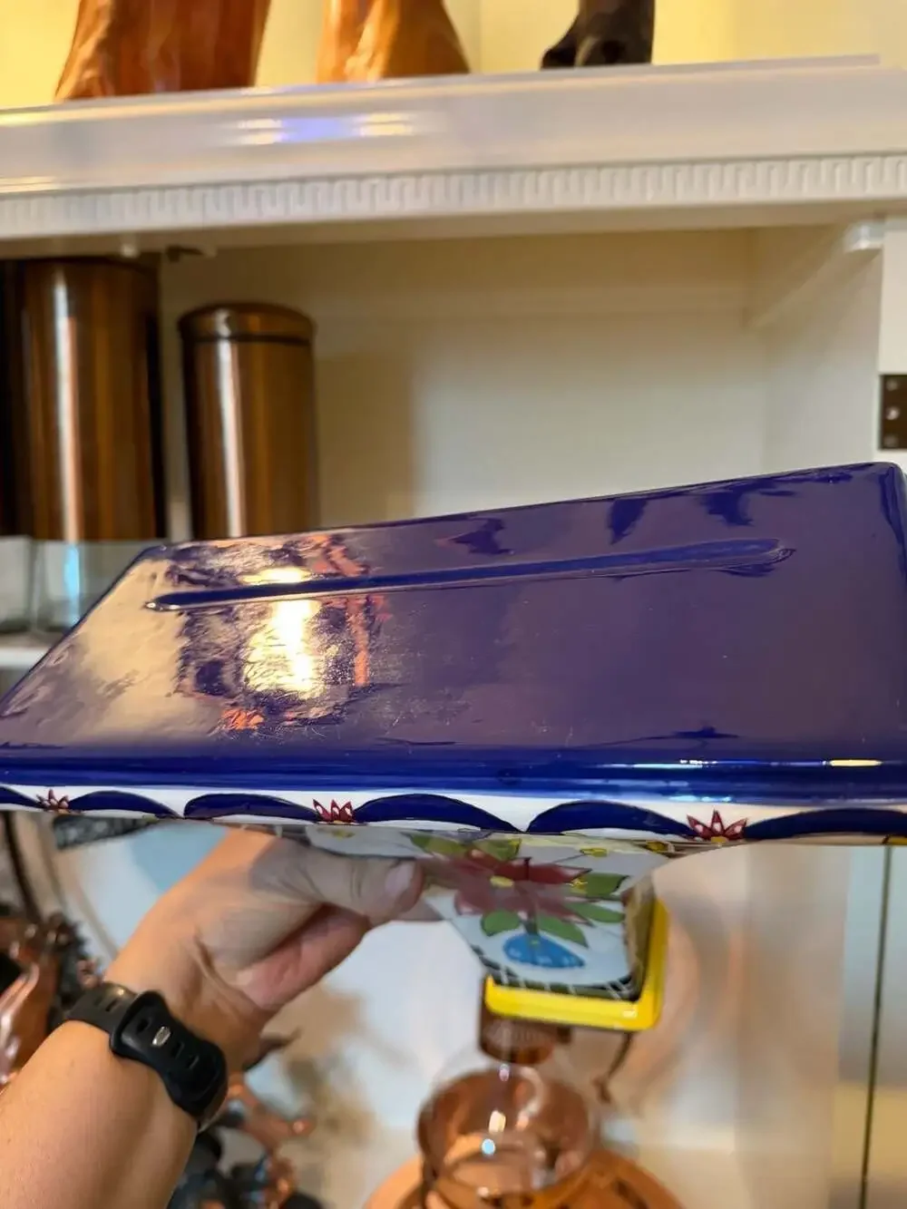 Mexican Talavera Ceramic Wall Shelf